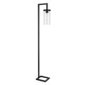 Hudson & Canal Henn & Hart FL0419 Malva Blackened Bronze Floor Lamp with Clear Glass Shade FL0419